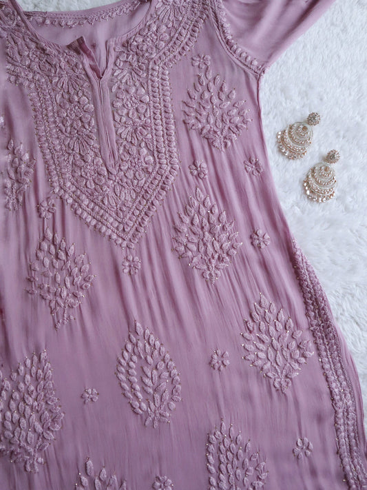 Swara Dusty Purple Viscose Georgette Kurta