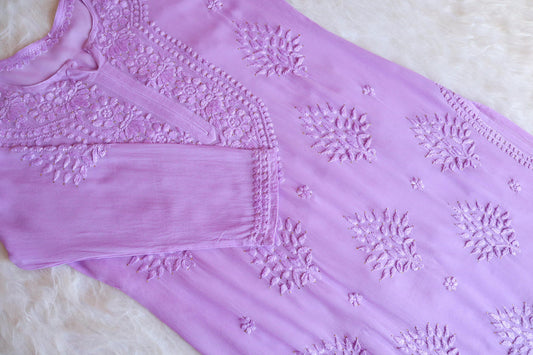 Swara Lavender Viscose Georgette Kurta