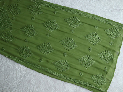 Swara Olive Green Viscose Georgette Kurta