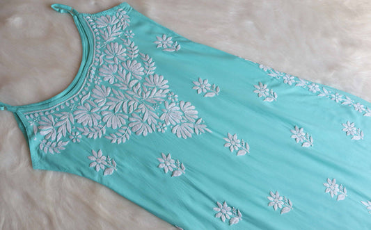 EIRA MINT GREEN SLEEVELESS RAYON KURTA