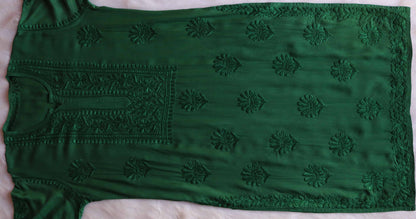 AVANI DEEP GREEN RAYON KURTA PANT SET
