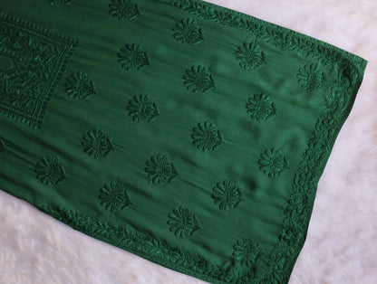 AVANI DEEP GREEN RAYON KURTA PANT SET