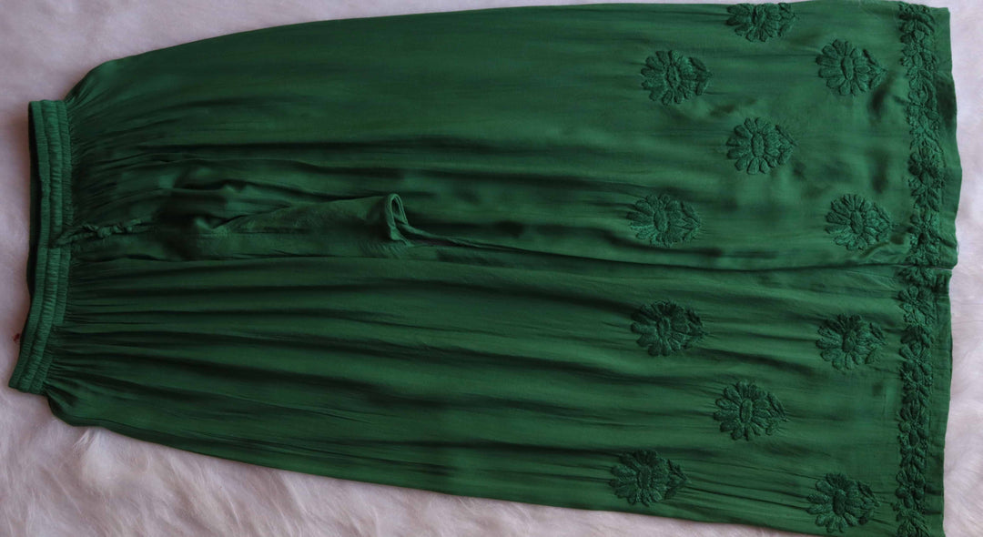 AVANI DEEP GREEN RAYON KURTA PANT SET