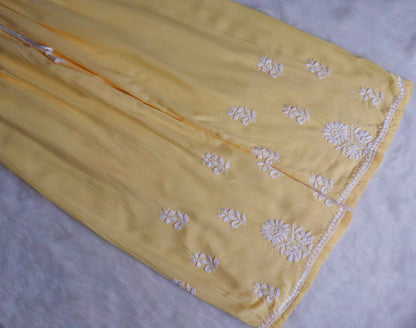 GUL PASTEL YELLOW RAYON KURTA PANT SET