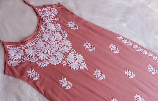 EIRA ROSE BROWN SLEEVELESS RAYON KURTA