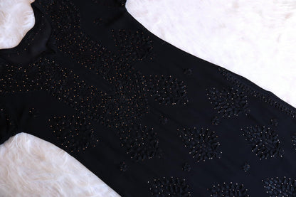 Swara Black Viscose Georgette Kurta