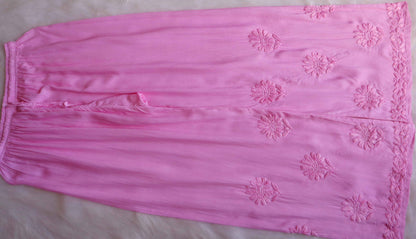 AVANI BABY PINK RAYON KURTA PANT SET