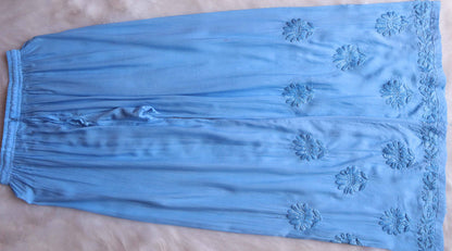 AVANI ICE BLUE RAYON KURTA PANT SET