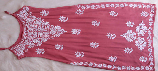 EIRA MAUVE PINK SLEEVELESS RAYON KURTA
