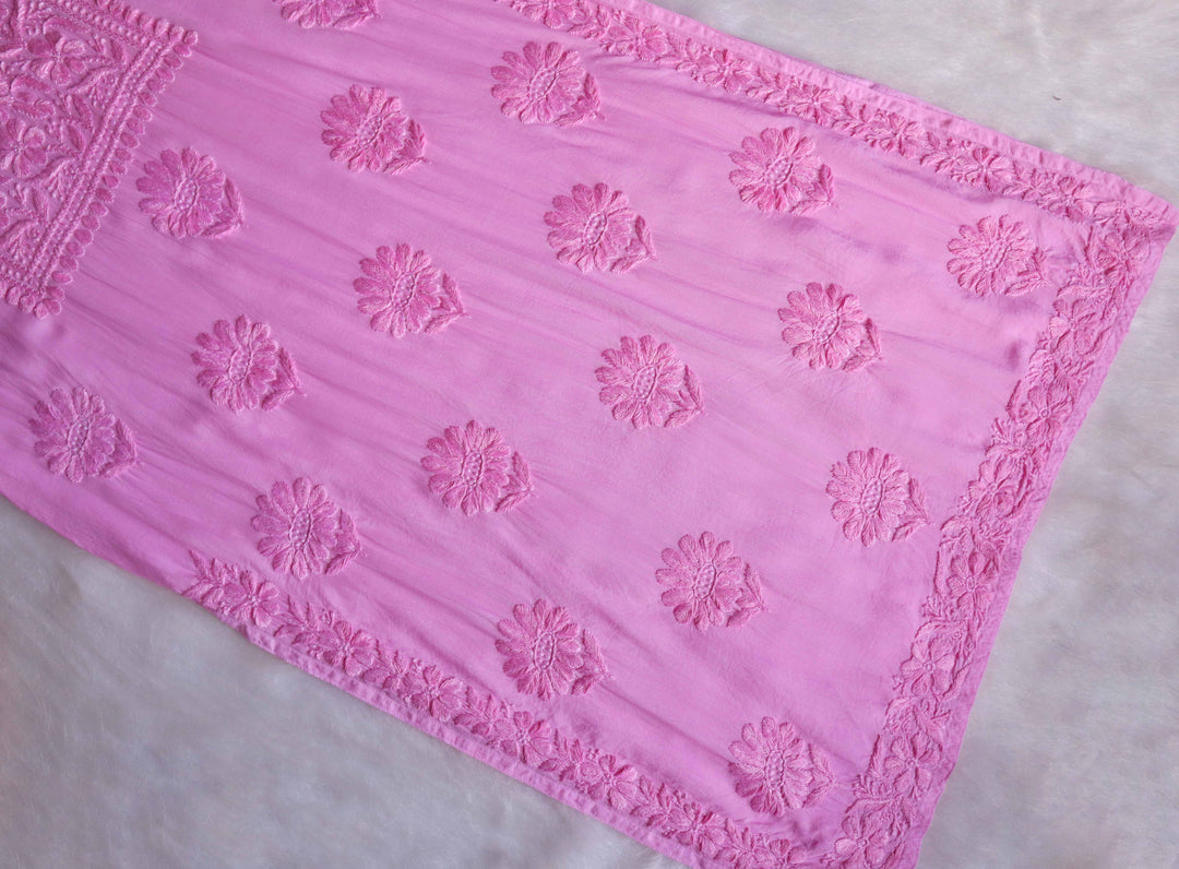 AVANI BABY PINK RAYON KURTA PANT SET