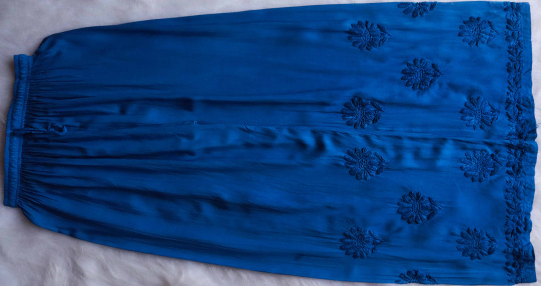 AVANI ROYAL BLUE RAYON KURTA PANT SET