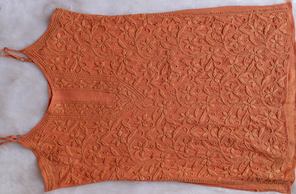 RYANI ROSE BROWN VISCOSE STRAPPY KURTA