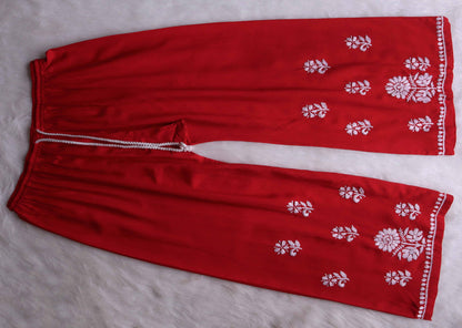 GUL RED RAYON KURTA PANT SET